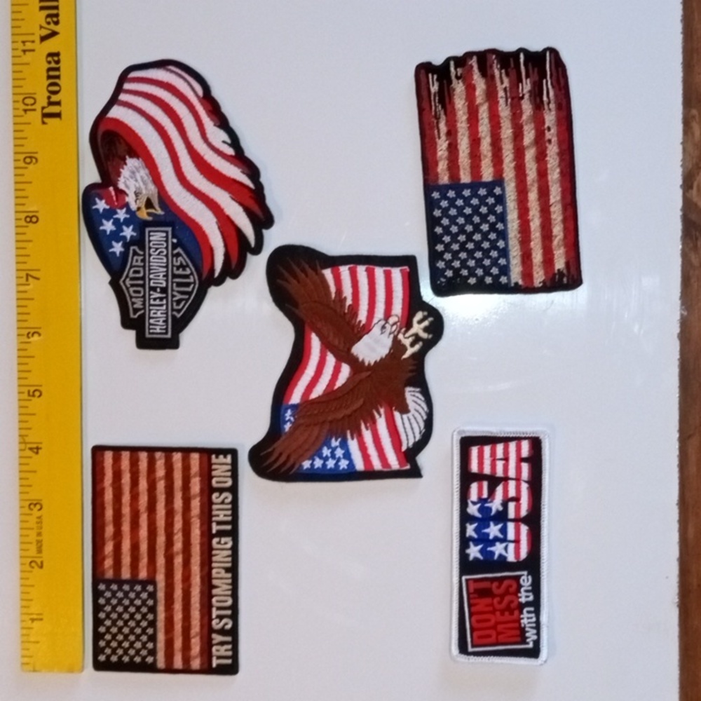 Five Sew on Patriotic Shoulder Patches - Picture 2 of 3